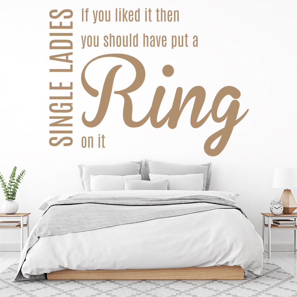 Single Ladies Beyonce Song Lyrics Wall Sticker