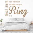 Single Ladies Beyonce Song Lyrics Wall Sticker