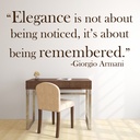 Elegance Armani Fashion Quote Wall Sticker