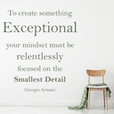 Smallest Detail Armani Fashion Quote Wall Sticker