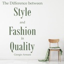 Style And Fashion Armani Fashion Quote Wall Sticker