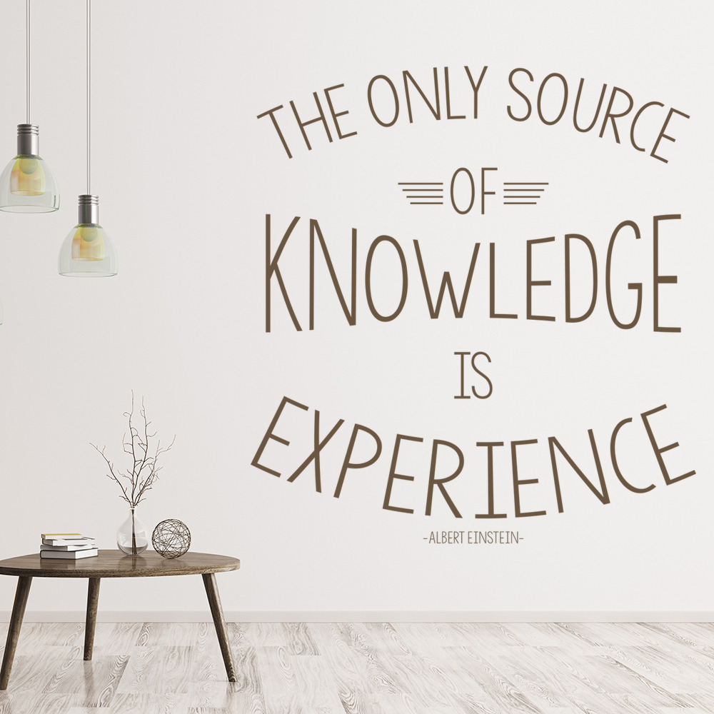Knowledge Is Experience Einstein Quote Wall Sticker