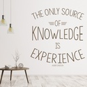 Knowledge Is Experience Einstein Quote Wall Sticker