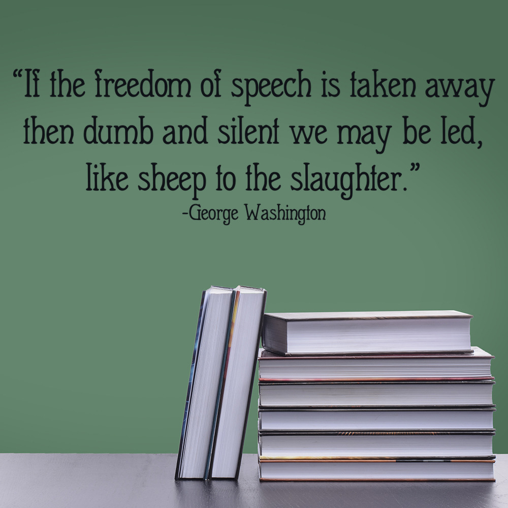 Freedom Of Speech George Washington Quote Wall Sticker