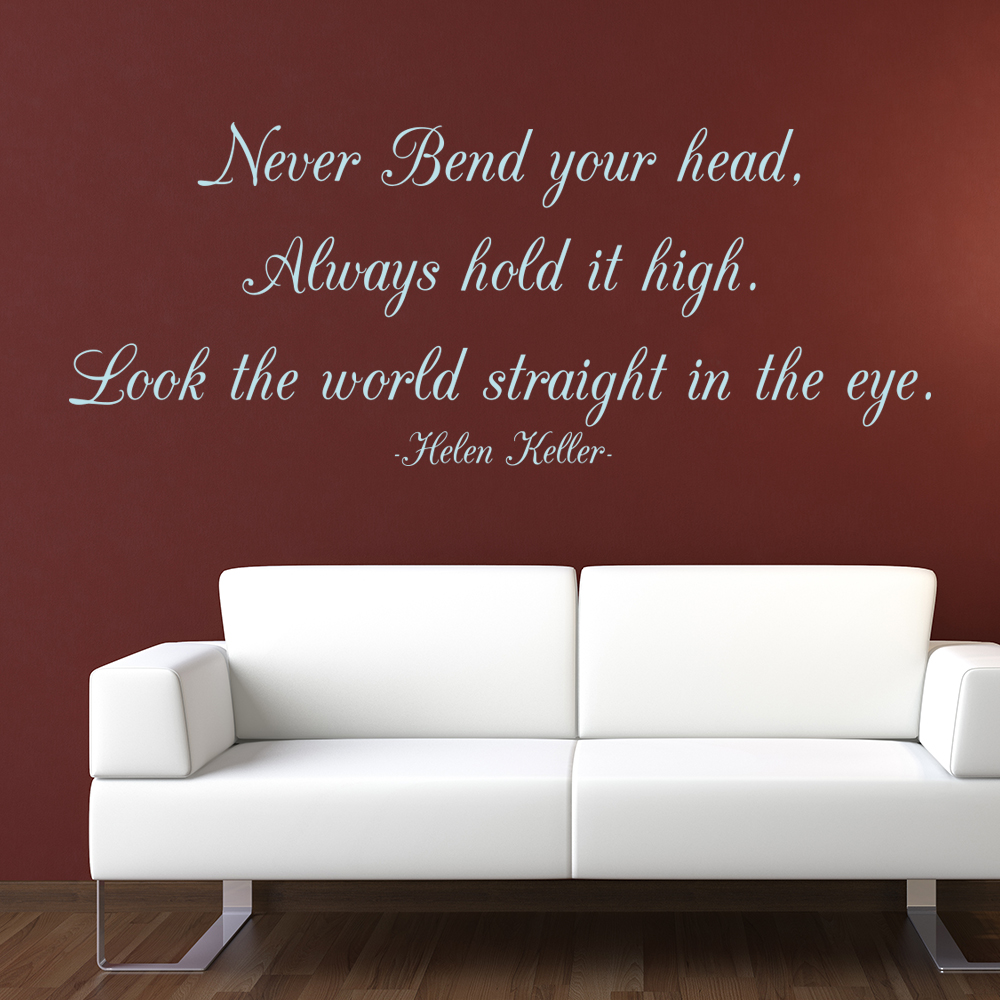 Look The World In The Eye Helen Keller Quote Wall Sticker