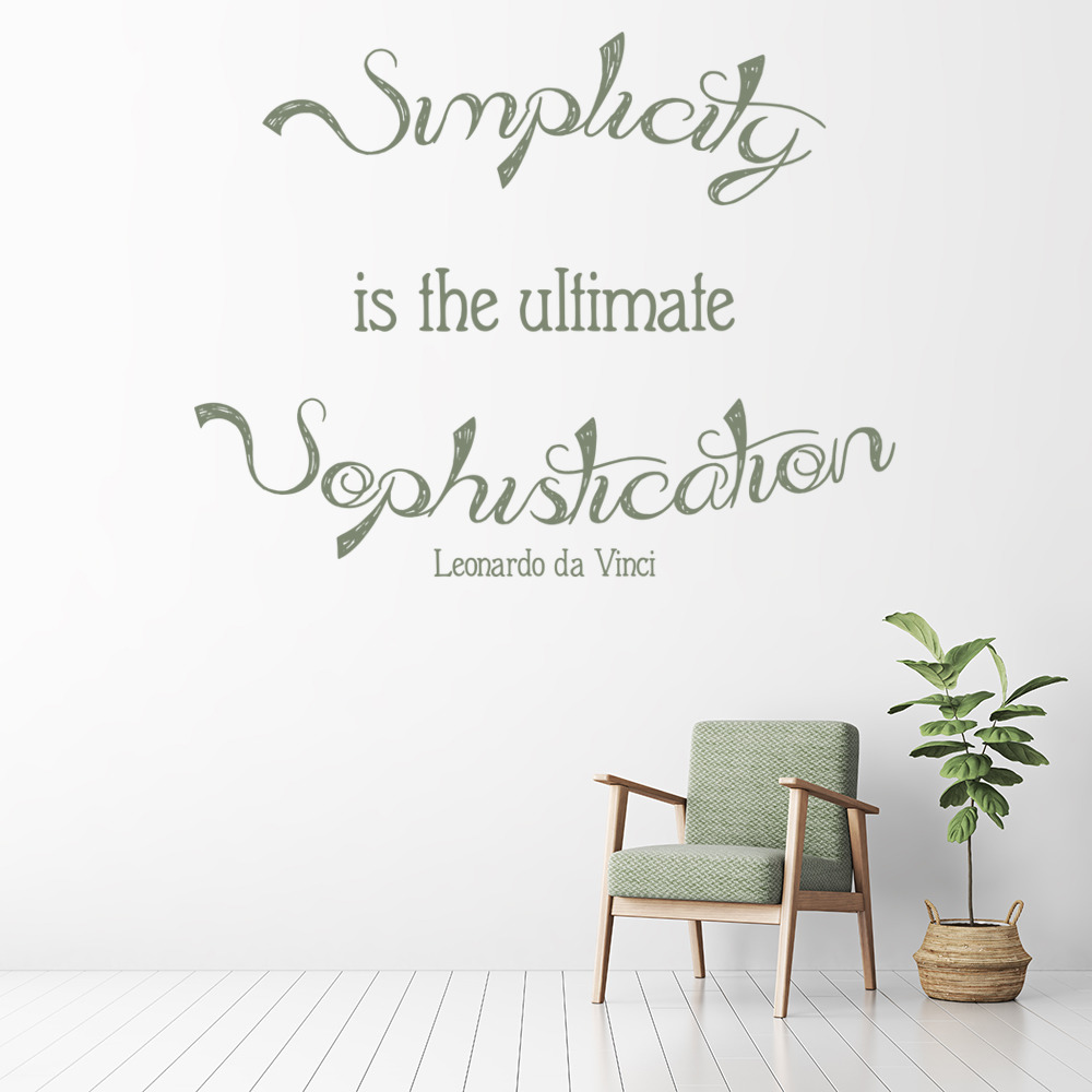 Sophistication Leonardo da Vinci Quote Wall Sticker