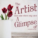 The Artists Sees... Leonardo da Vinci Quote Wall Sticker