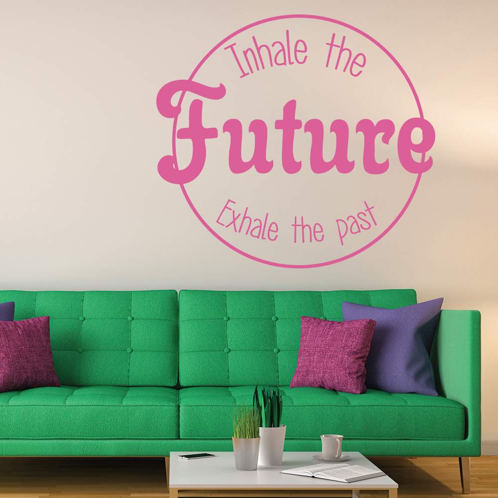 Inhale The Future Inspirational Quote Wall Sticker | Icon Wall Stickers
