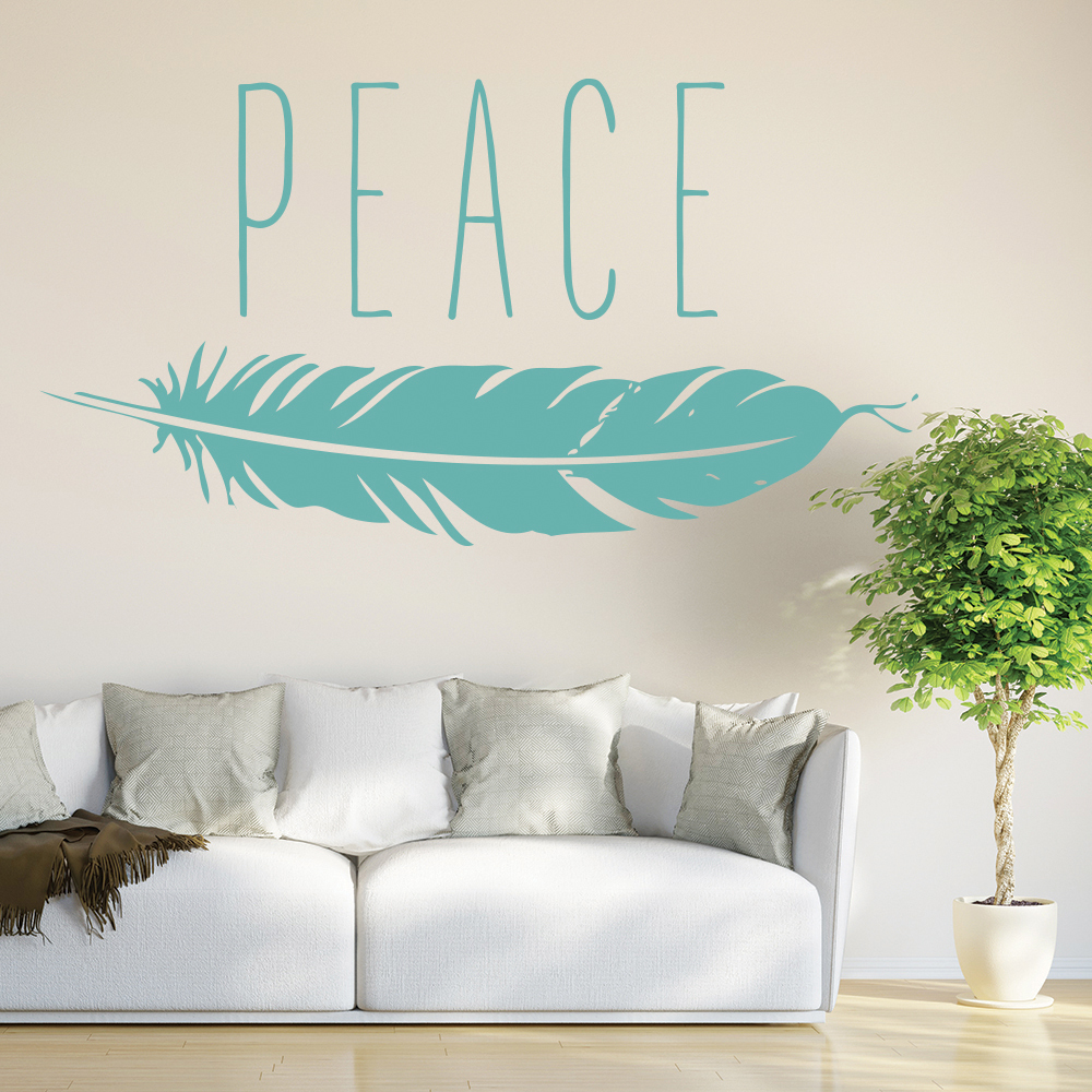 Peace Feather Wall Sticker