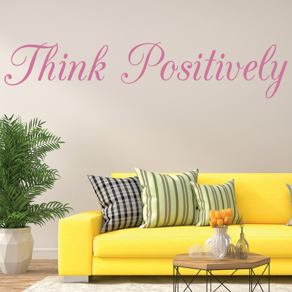 Think Positively Inspirational Quotes Wall Sticker
