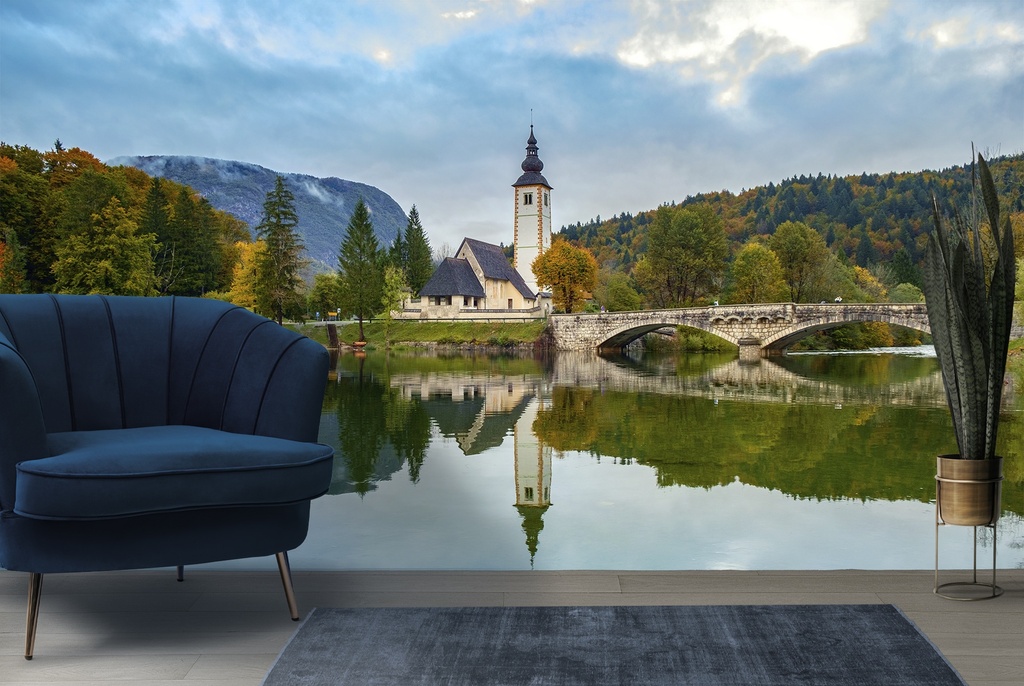 Lake Bohinj Slovenia Wall Mural Wallpaper