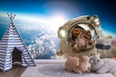 Astronaut & Earth Space Wall Mural Wallpaper