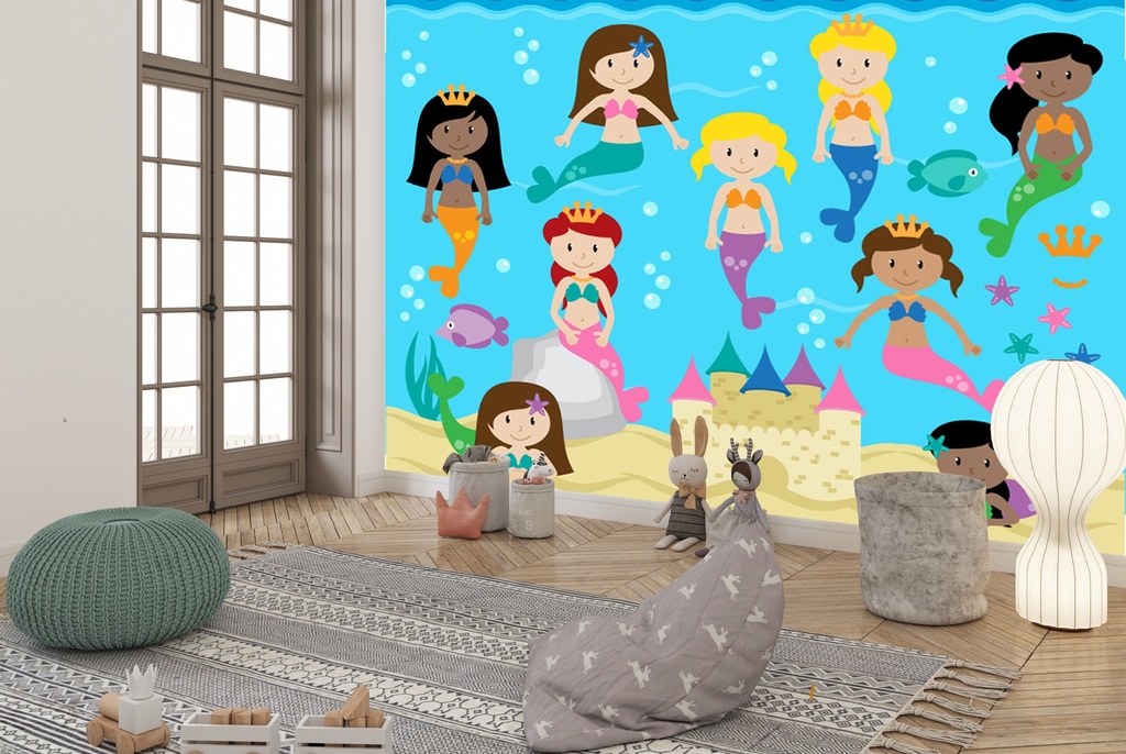 Mermaids Fairytale Wall Mural Wallpaper