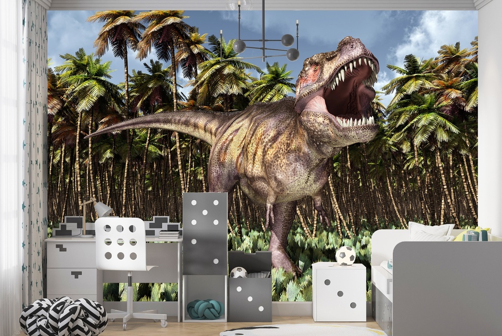 T-Rex Roar Dinosaur Wall Mural Wallpaper