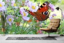 Butterfly & Flowers Wall Mural Wallpaper
