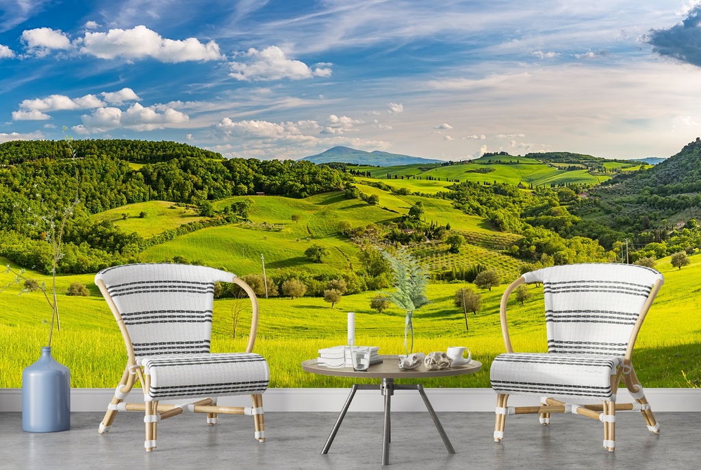 Tuscan Countryside Landscape Wall Mural Wallpaper | Icon Wall Stickers
