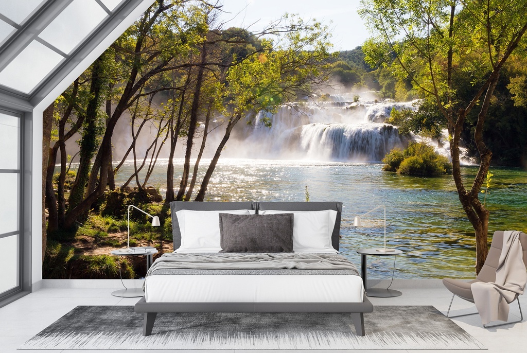 Croatia Waterfall Wall Mural Wallpaper