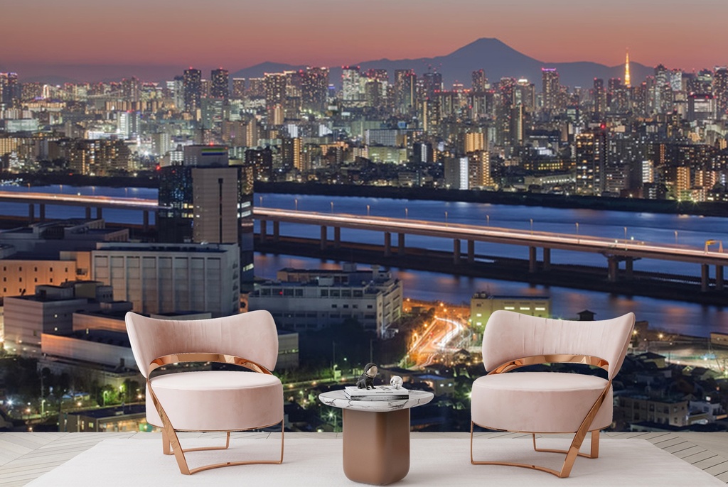 Mount Fuji & Tokyo Tower Wall Mural Wallpaper