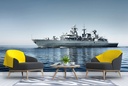 War Ship Wall Mural Wallpaper