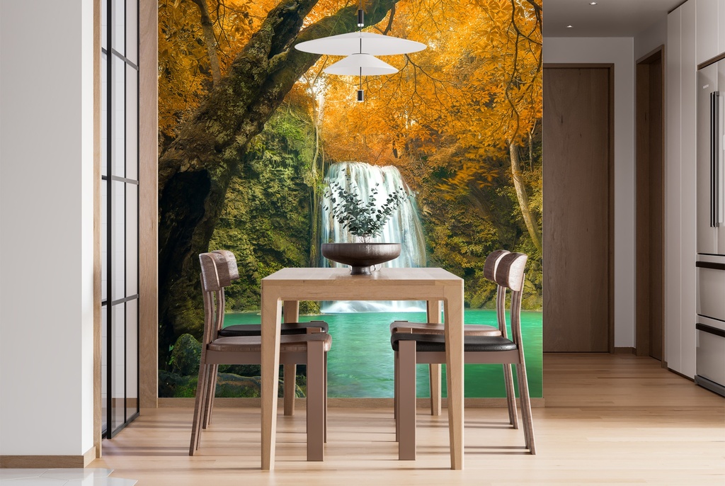 Erawan Waterfall Thailand Wall Mural Wallpaper