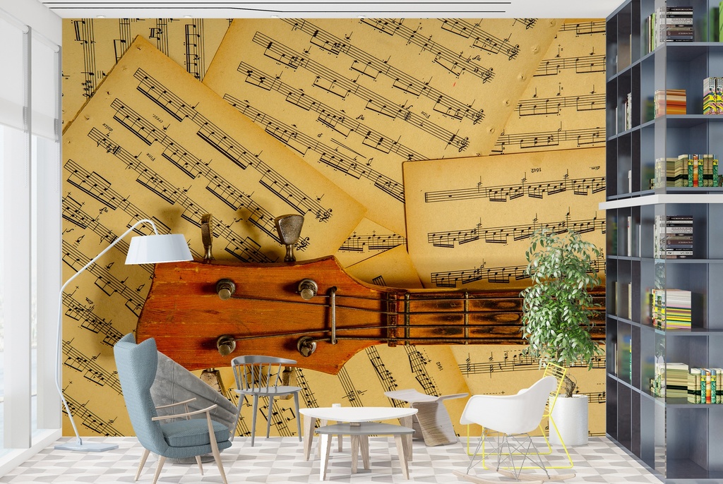 Guitar & Music Wall Mural Wallpaper