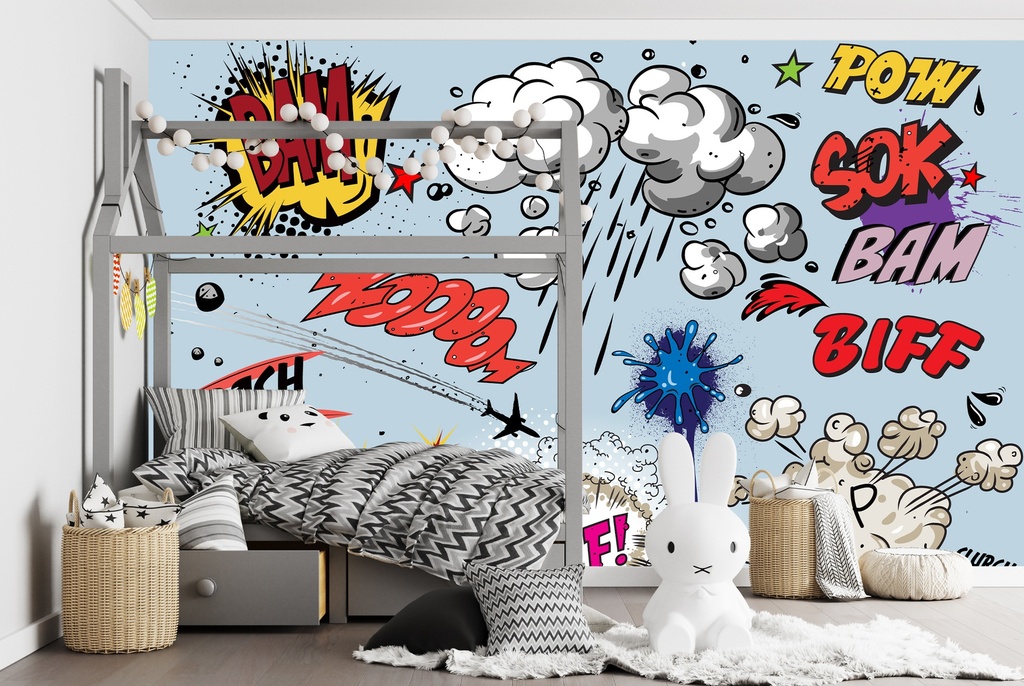 Comic Book Pop Art Wall Mural Wallpaper