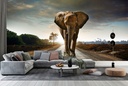 Elephant Road Wall Mural Wallpaper