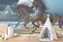 Beach Unicorns Wall Mural Wallpaper