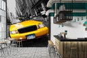 Yellow Taxis Cab New York Wall Mural Wallpaper