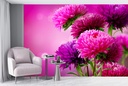 Pink Scottish Thistles Wall Mural Wallpaper