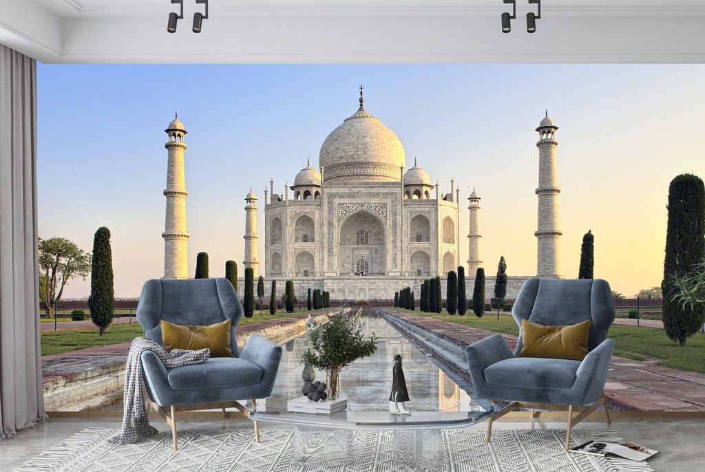 Morning Taj Mahal India Wall Mural Wallpaper