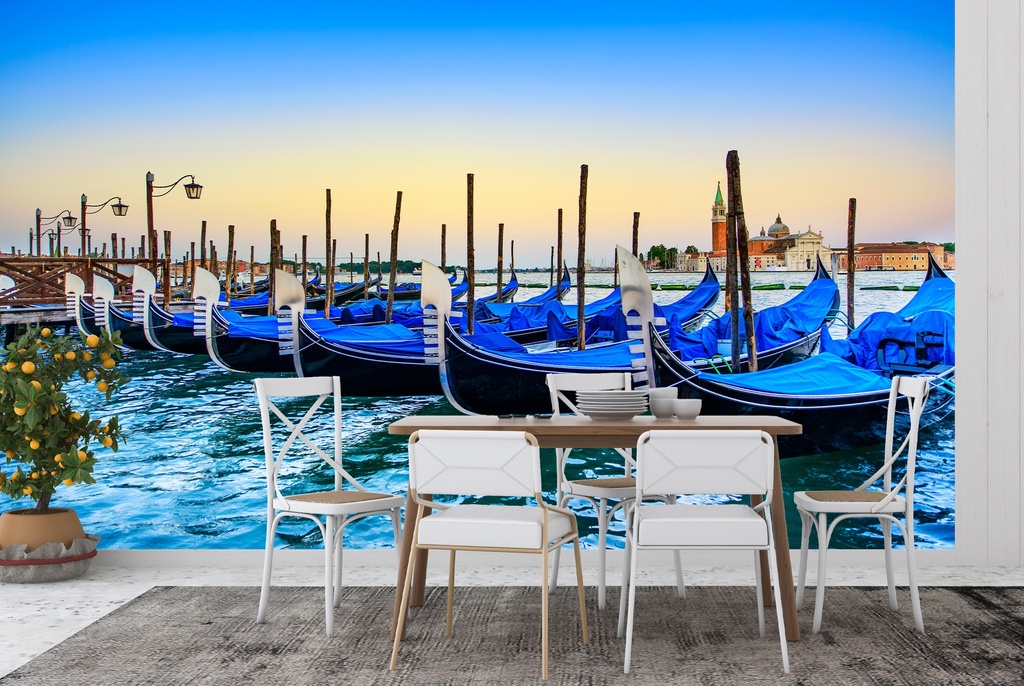 Gondolas Venice Wall Mural Wallpaper