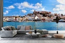 Ibiza Town Panoramic Wall Mural Wallpaper