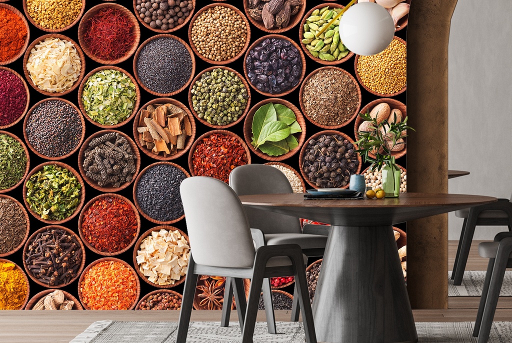 Herbs & Spices Wall Mural Wallpaper