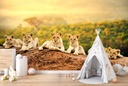 Lion Cubs Wall Mural Wallpaper