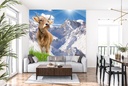 Brown Cow Mountain Landscape Wall Mural Wallpaper