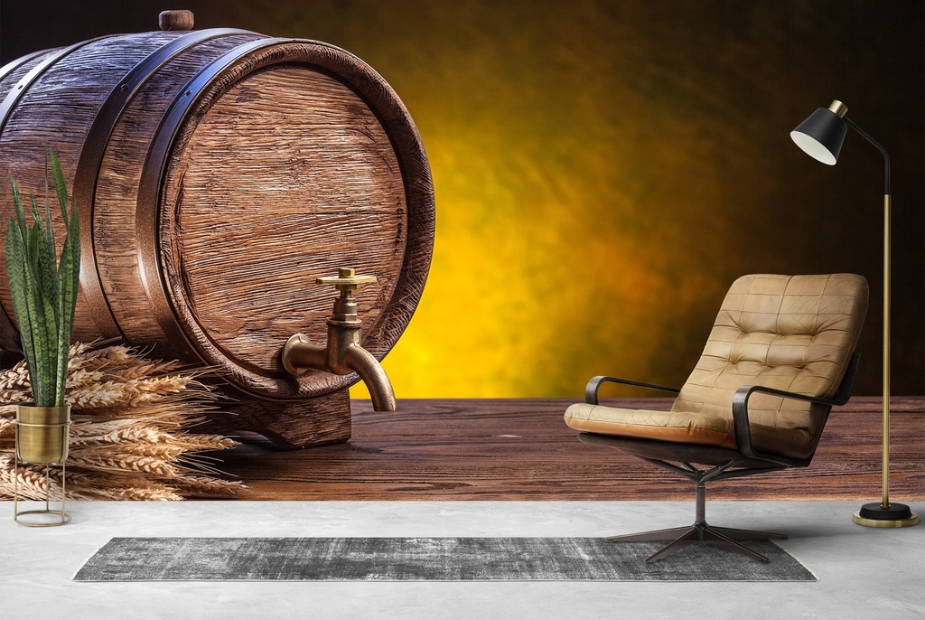 Beer Barrell Wall Mural Wallpaper