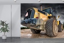 Yellow Construction Tractor Wall Mural Wallpaper