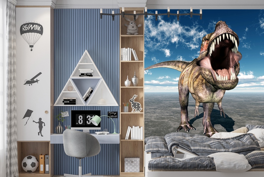 Tyrannosaurus Roar T-Rex Dinosaur Wall Mural Wallpaper
