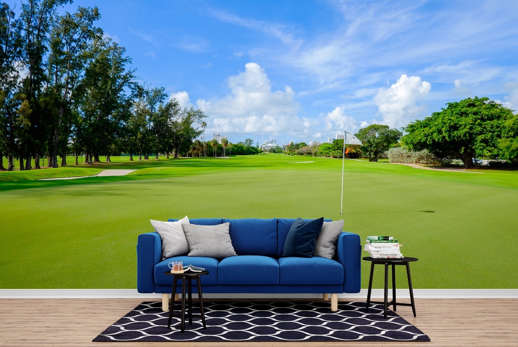 Golf On The Green Wall Mural Wallpaper