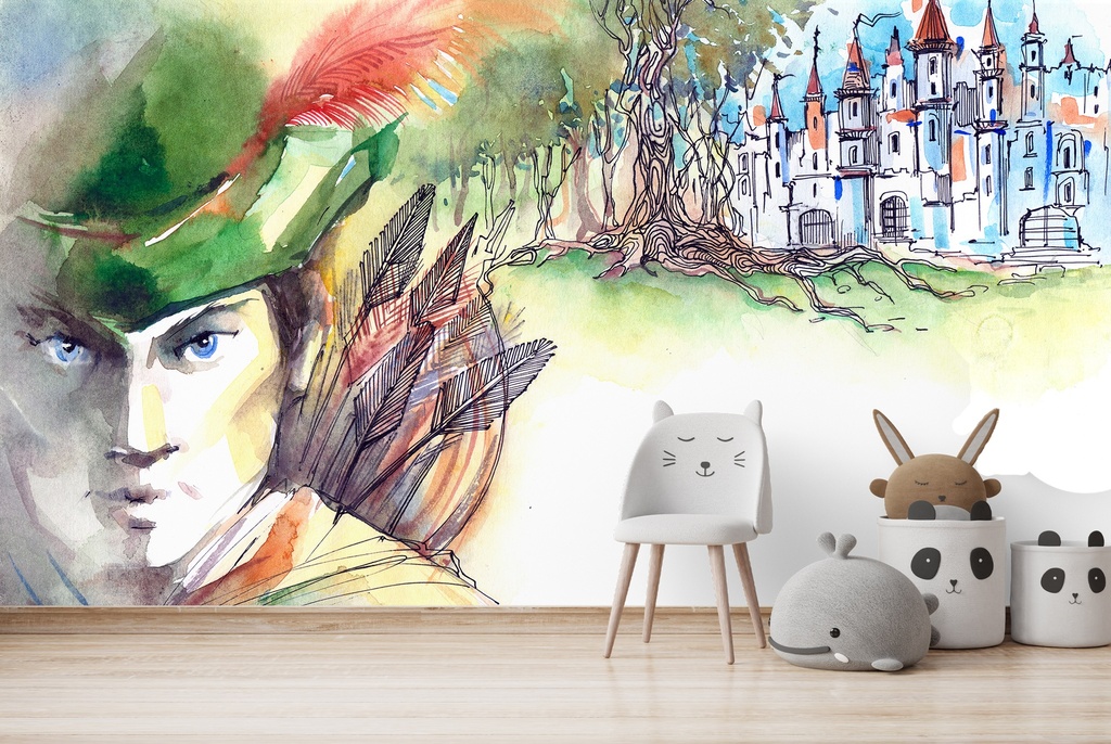 Robin Hood Art Wall Mural Wallpaper