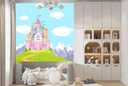 Pink Princess Castle Wall Mural Wallpaper