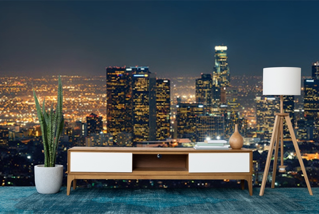 Los Angeles City Skyline Wall Mural Wallpaper