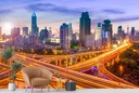 Shanghai Lights City Skyline Wall Mural Wallpaper