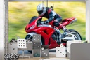 Fast Red Motorbike Wall Mural Wallpaper