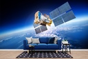 Satellite & Planet Earth Space Wall Mural Wallpaper