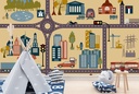 Cartoon City Maps Wall Mural Wallpaper