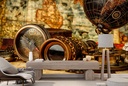 Vintage Compass & Map Wall Mural Wallpaper