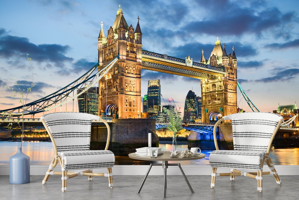 London Tower Bridge City Skyline Wall Mural Wallpaper