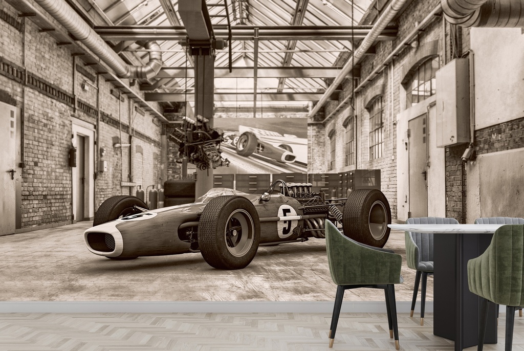 Classic Formula 1 Race Car Wall Mural Wallpaper